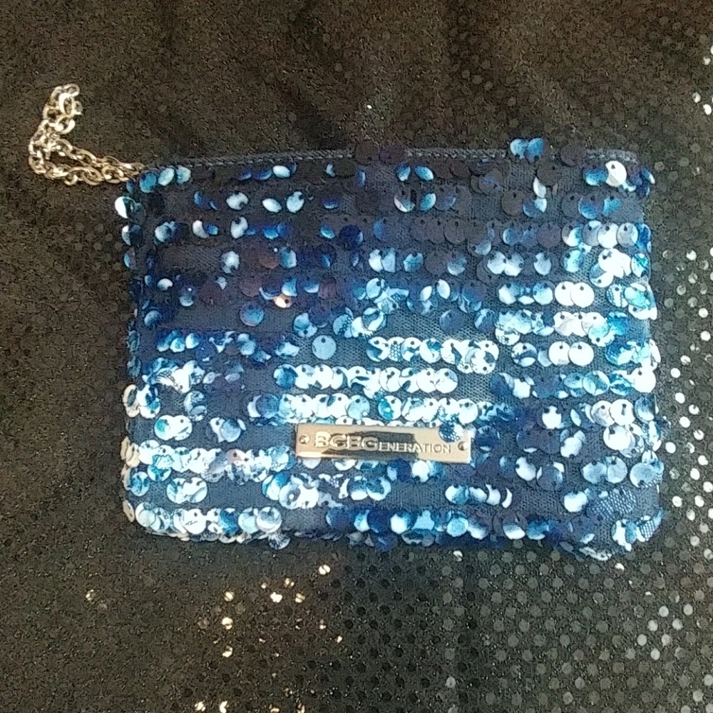 BCBGeneration sequin wristlet
